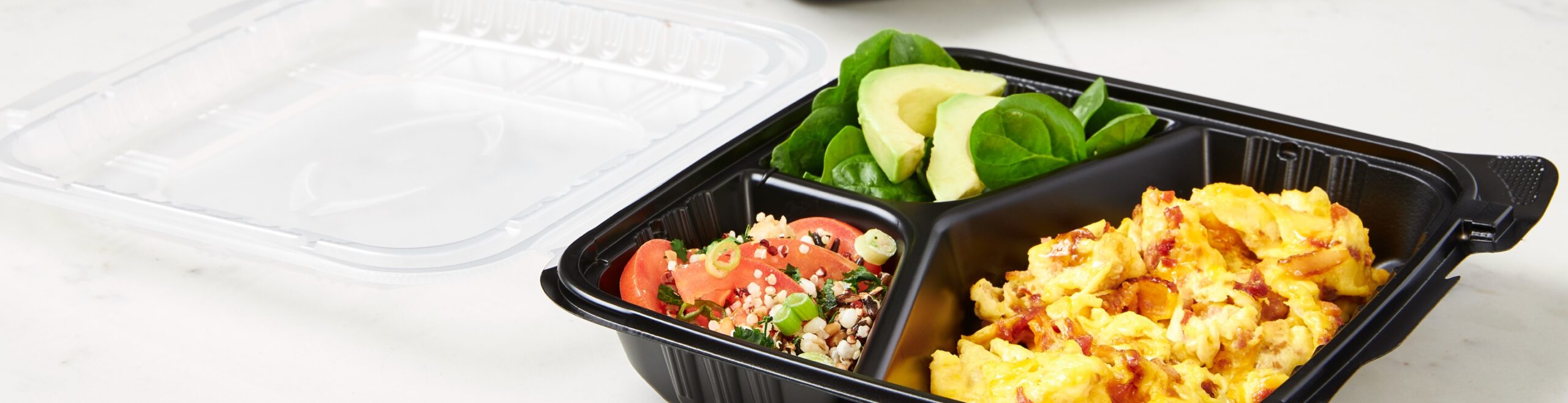 For hinged food containers of all sorts contact the suppliers at Sunshine Supply Company in Chicago, IL.