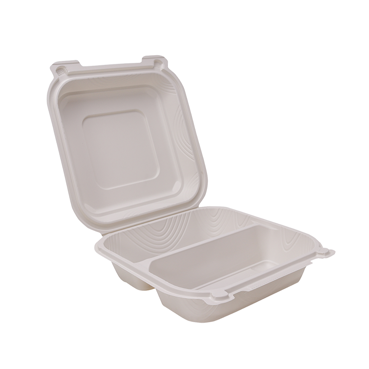 For hinged plastic containers for your restaurant Sunshine Supply Company has many such as this white 9-inch hinged option.