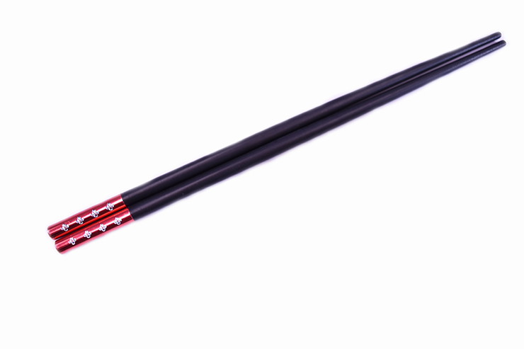 Provide a pleasant Asian dining experience with these red flower decorated chopsticks from Sunshine Supply Company.